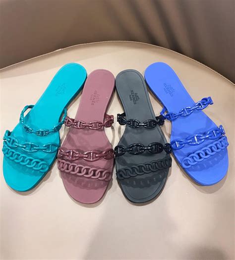 jelly hermes sandal|Hermes jelly flat sandals.